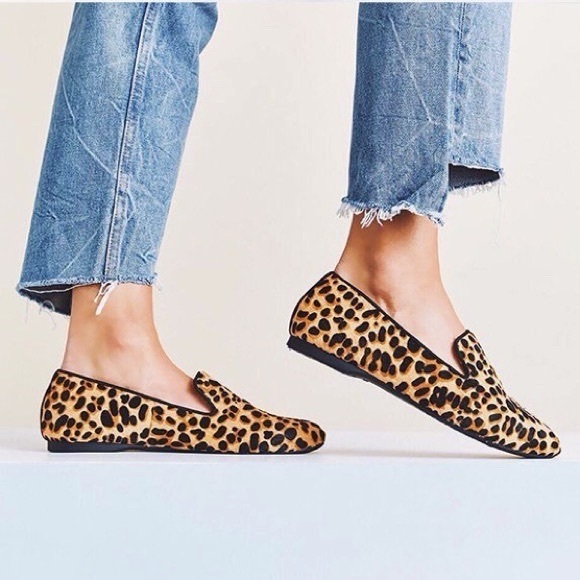 Birdies Shoes - BIRDIES The Starling Fur Lined Cheetah Smoking Loafers 6.5